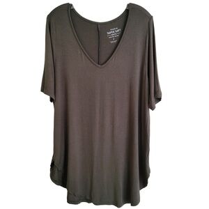Torrid Olive Short Sleeve V-Neck Tee